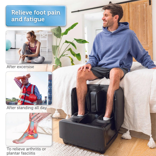 2-in-1 Foot And Calf Massager & Foot Rest