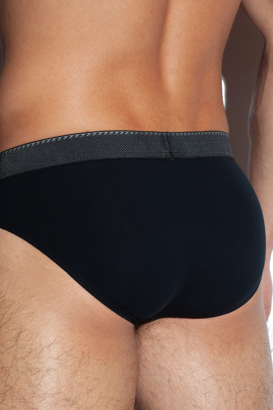 GREEK RIPPLE BRIEF 100s Air-Touch Modal-Black