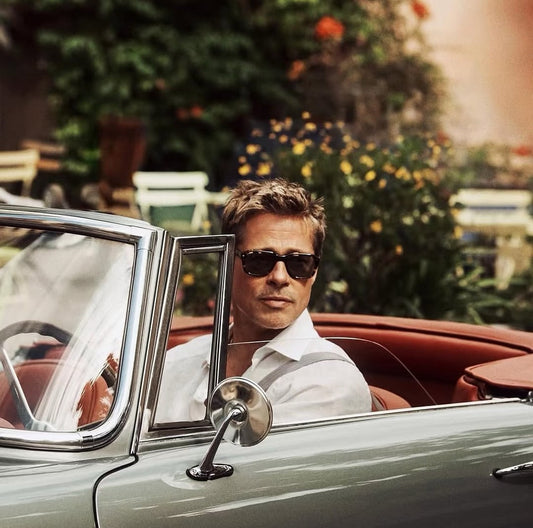 Brad Pitt's sunglasses aesthetic is a flowing history of men's style.