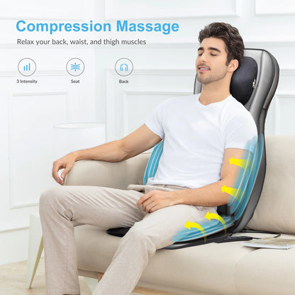 Neck & Back Massager with heat, Air Compress & Shiatsu