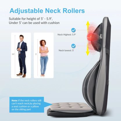 Neck & Back Massager with heat, Air Compress & Shiatsu