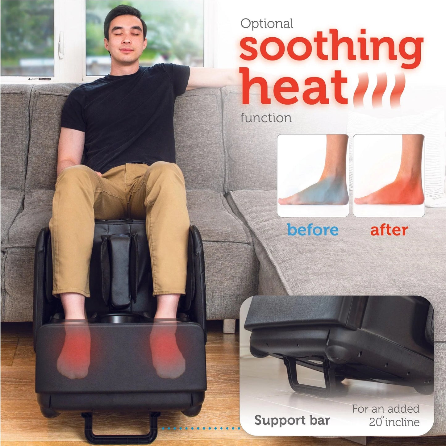 2-in-1 Foot And Calf Massager & Foot Rest