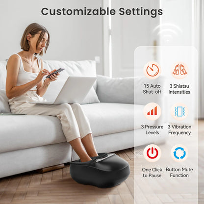 Shiatsu Foot Massager for Plantar Fasciitis Neuropathy with Remote Control