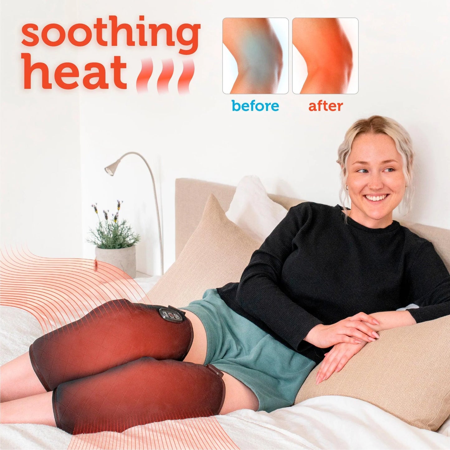 Heated Knee Massager for Knee Pain Relief, Knee Warmers Wrap