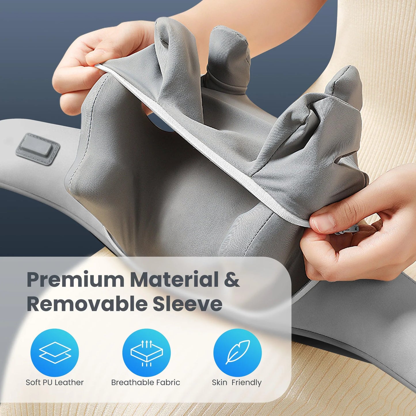 Upgrade Cordless Neck Massager with Heat, Pain Relief