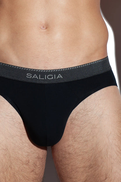 GREEK RIPPLE BRIEF 100s Air-Touch Modal-Black