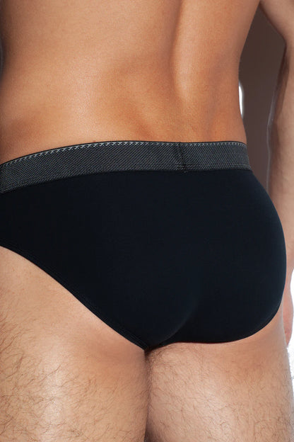 GREEK RIPPLE BRIEF 100s Air-Touch Modal-Black