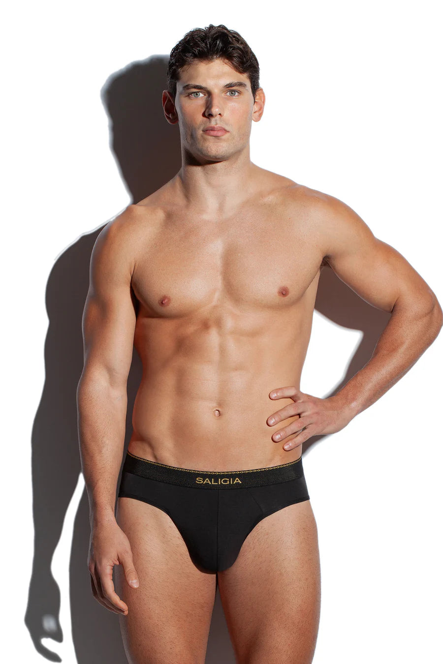 GREEK IVY BRIEF 120s Ultra-Fine Satin Modal-Black