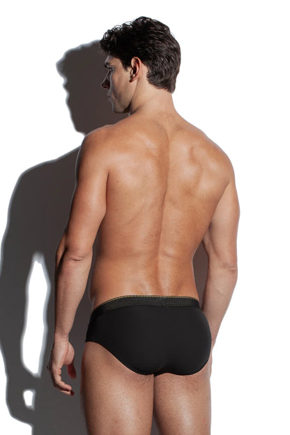 GREEK IVY BRIEF 120s Ultra-Fine Satin Modal-Black