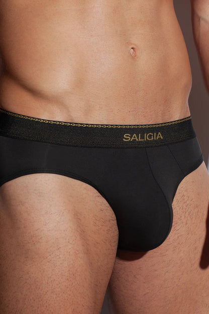 GREEK IVY BRIEF 120s Ultra-Fine Satin Modal-Black