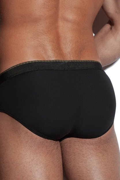 GREEK IVY BRIEF 120s Ultra-Fine Satin Modal-Black