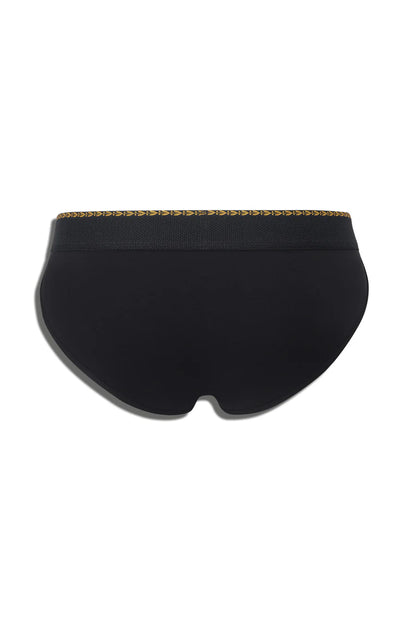 GREEK LAUREL BRIEF 120s Velvety Modal-Nylon Blend-Black