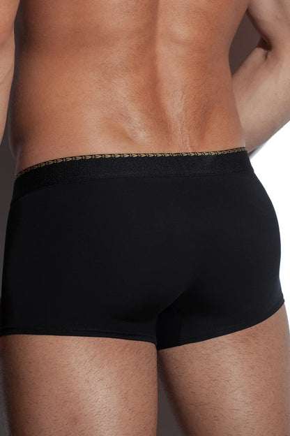 GREEK LAUREL TRUNK 120s Velvety Modal-Nylon Blend-Black