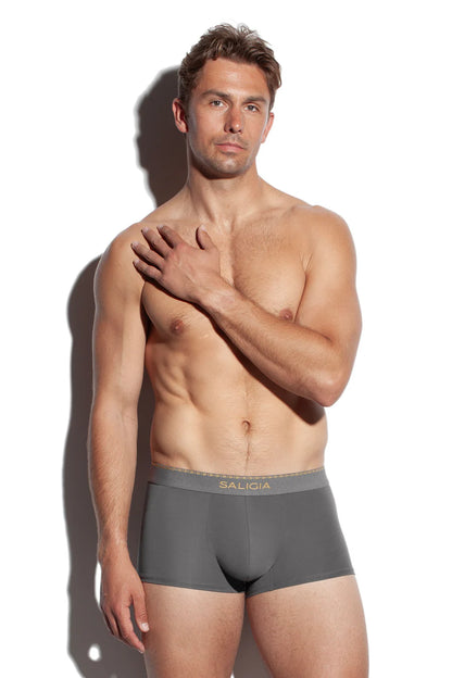 GREEK LAUREL TRUNK 120s Velvety Modal-Nylon Blend-Grey