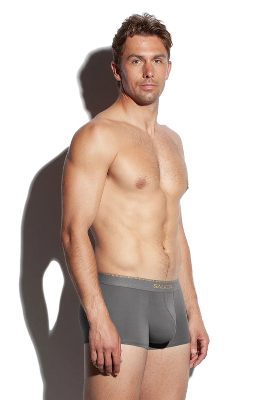 GREEK LAUREL TRUNK 120s Velvety Modal-Nylon Blend-Grey