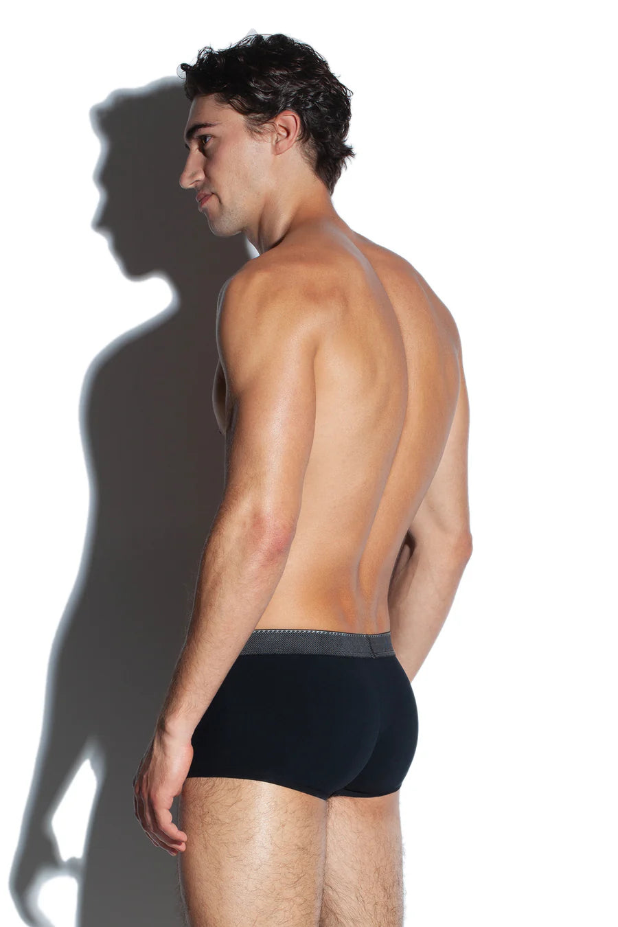 GREEK RIPPLE TRUNK 100s Air-Touch Modal-Black